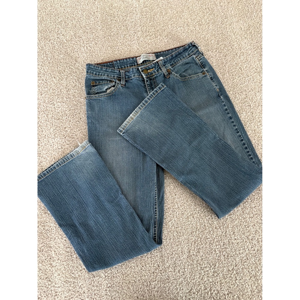Levi Strauss Signature Womens Bootcut Jeans Medium Wash Blue Denim Size 6